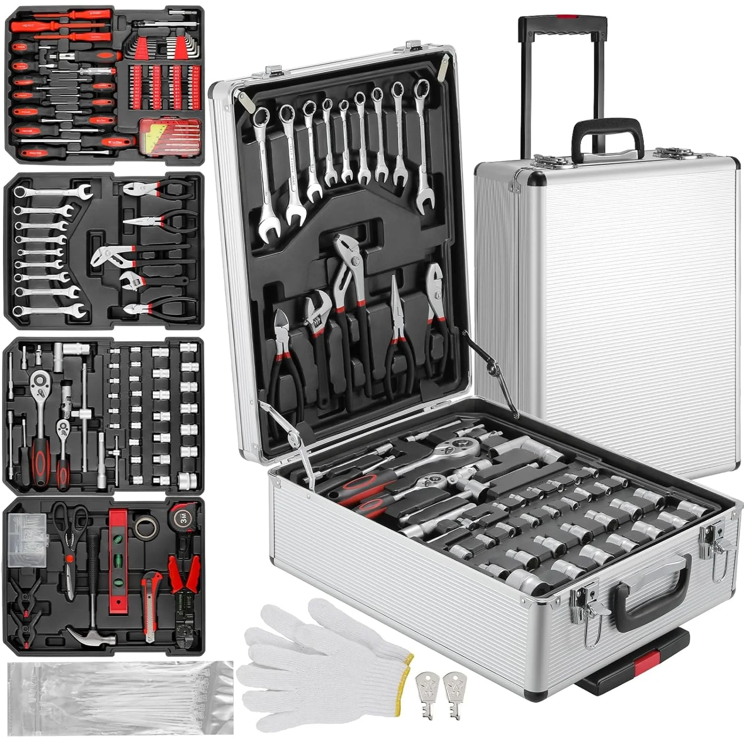 Power Tools Catalogue - 799-piece Filled Tool Case, with Toolbox,