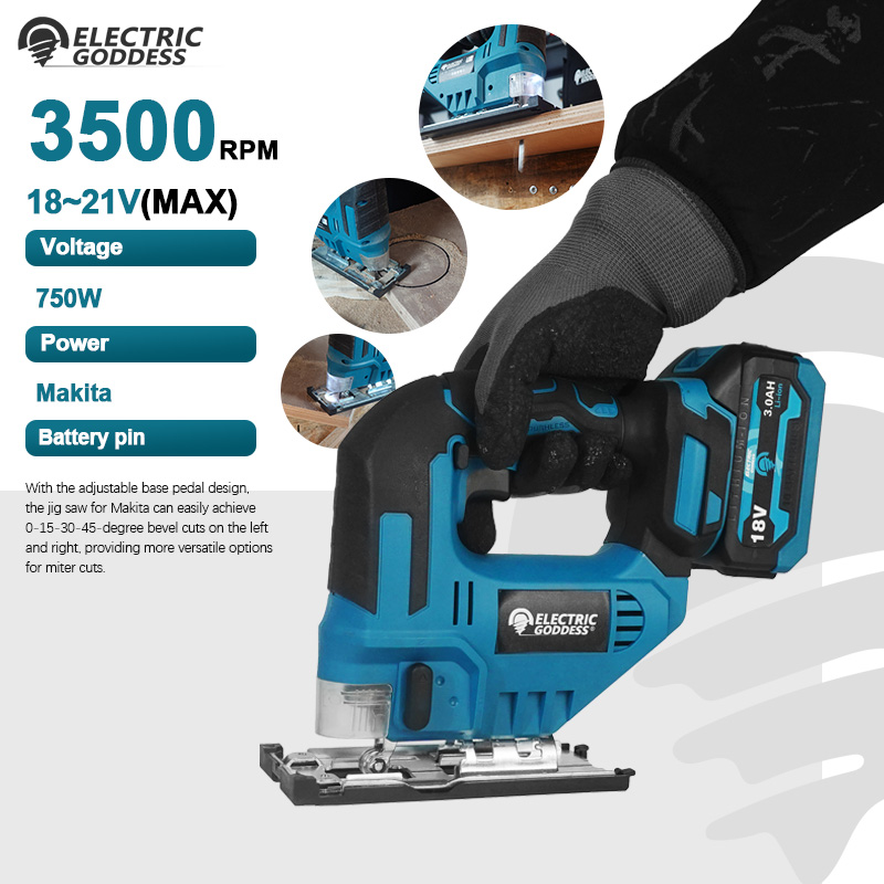 Power Tools Red - EG 3500RPM Cordless Electric Curved Saw