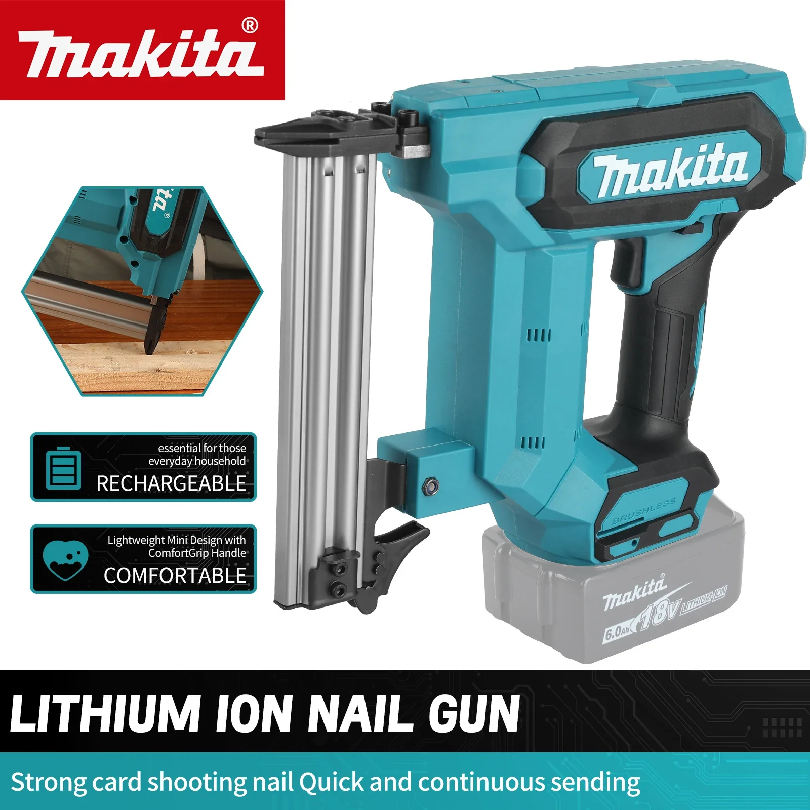 Nail Gun Brad - Makita F30 Rechargeable F Brad Nail