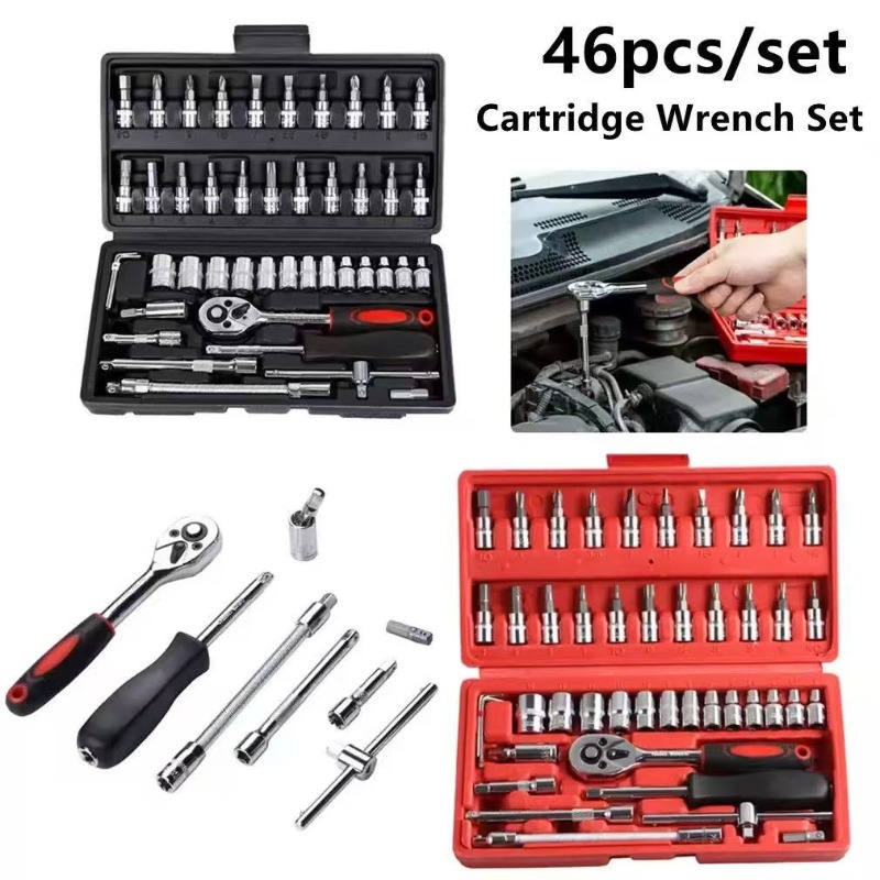 Power Tools Catalogue - New 46-piece Socket Wrench Toolbox Auto