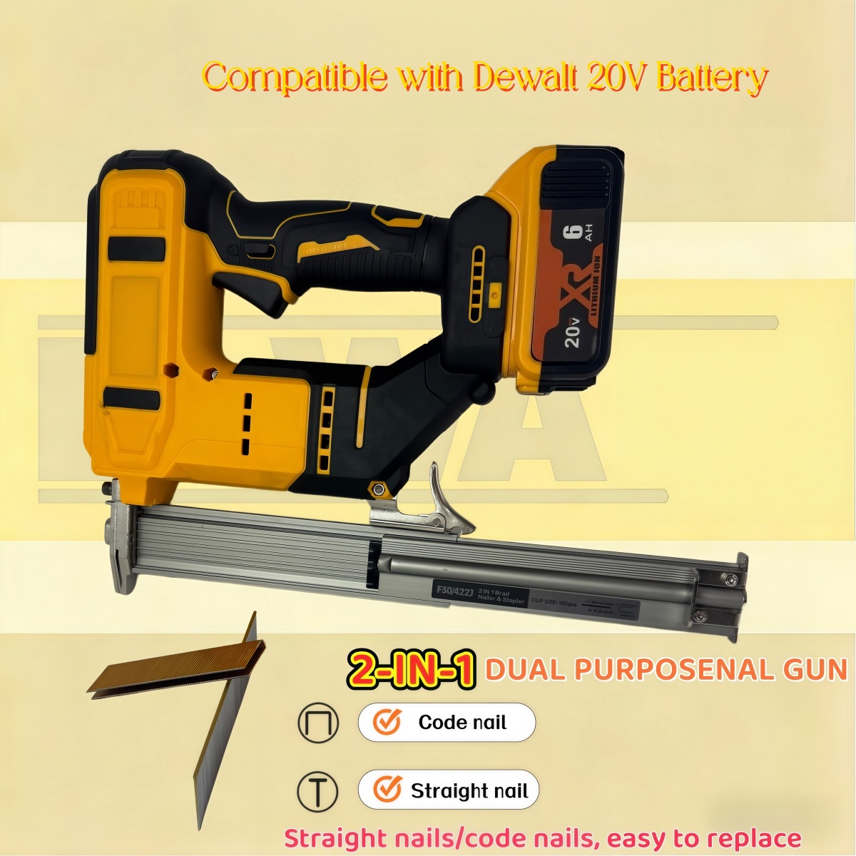 2-IN-1 Brushless Cordless Brad - Nail Gun Brad ulasan dan harga