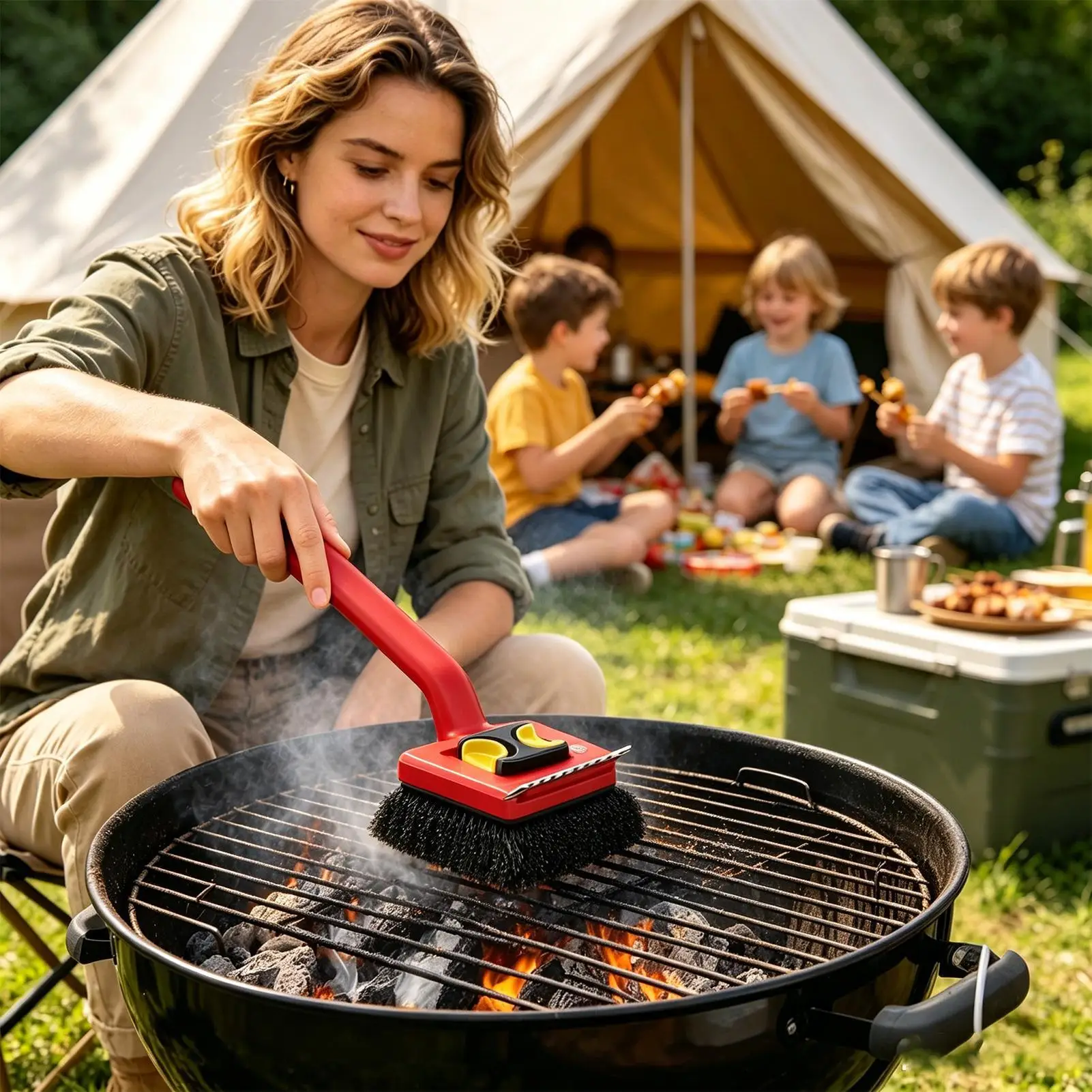 Long Handle Electric Grill Bru - Power Tools Red ulasan dan harga