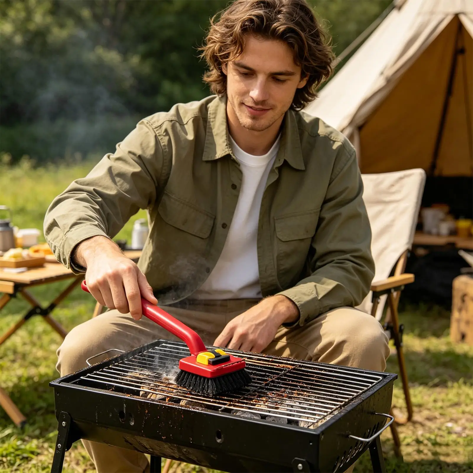 Long Handle Electric Grill Bru - Power Tools Red ulasan dan harga