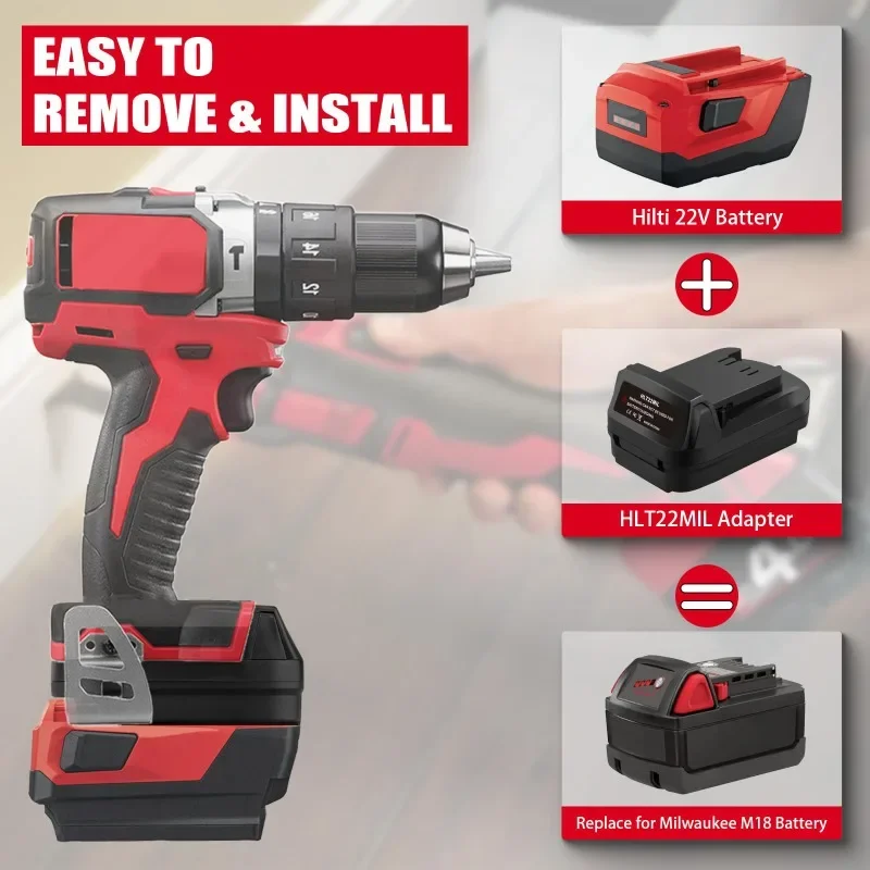 Battery Adapter for Milwaukee  - Power Tools Hilti ulasan dan harga