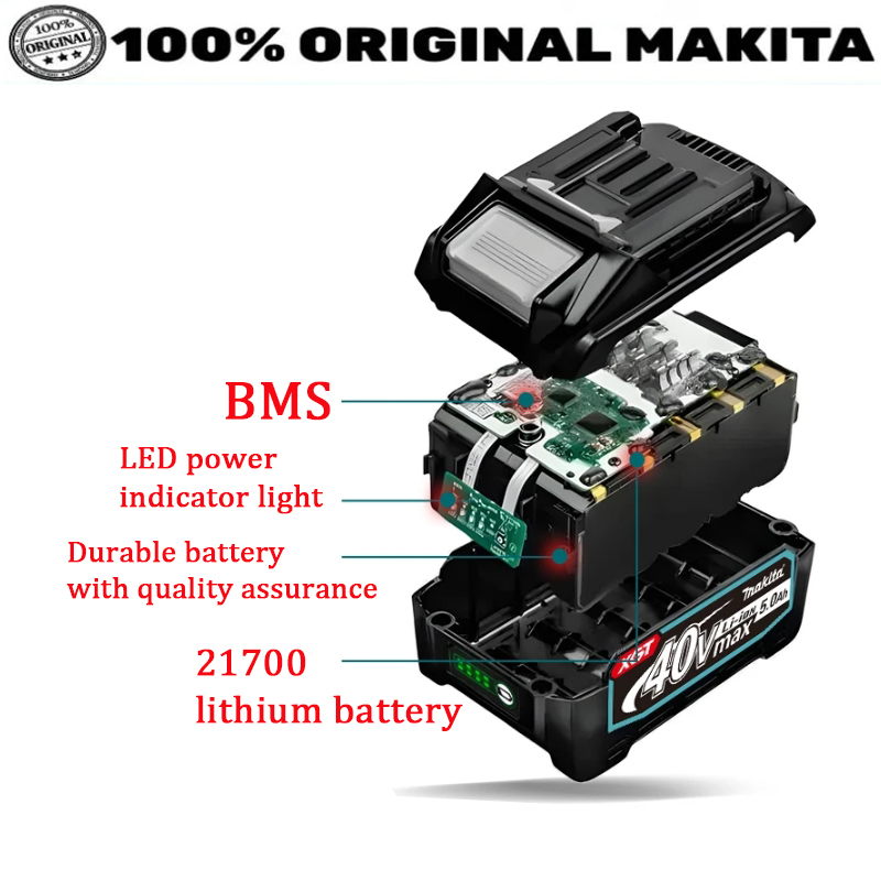 Original Makita 40V 5.0Ah 2170 - Makita Power Tools Xgt ulasan dan harga