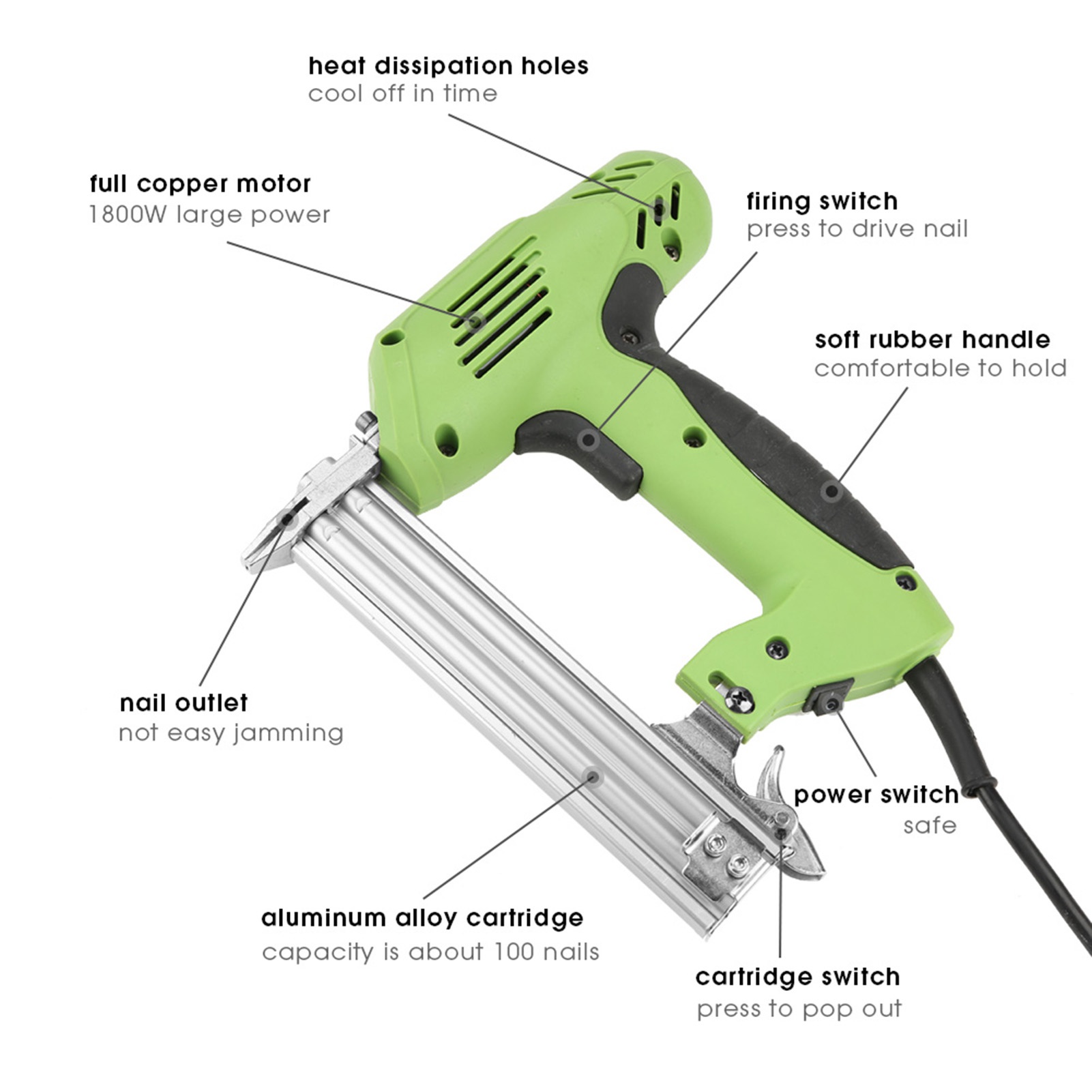 Electric Nail Gun Ergonomic So - Nail Gun Brad ulasan dan harga