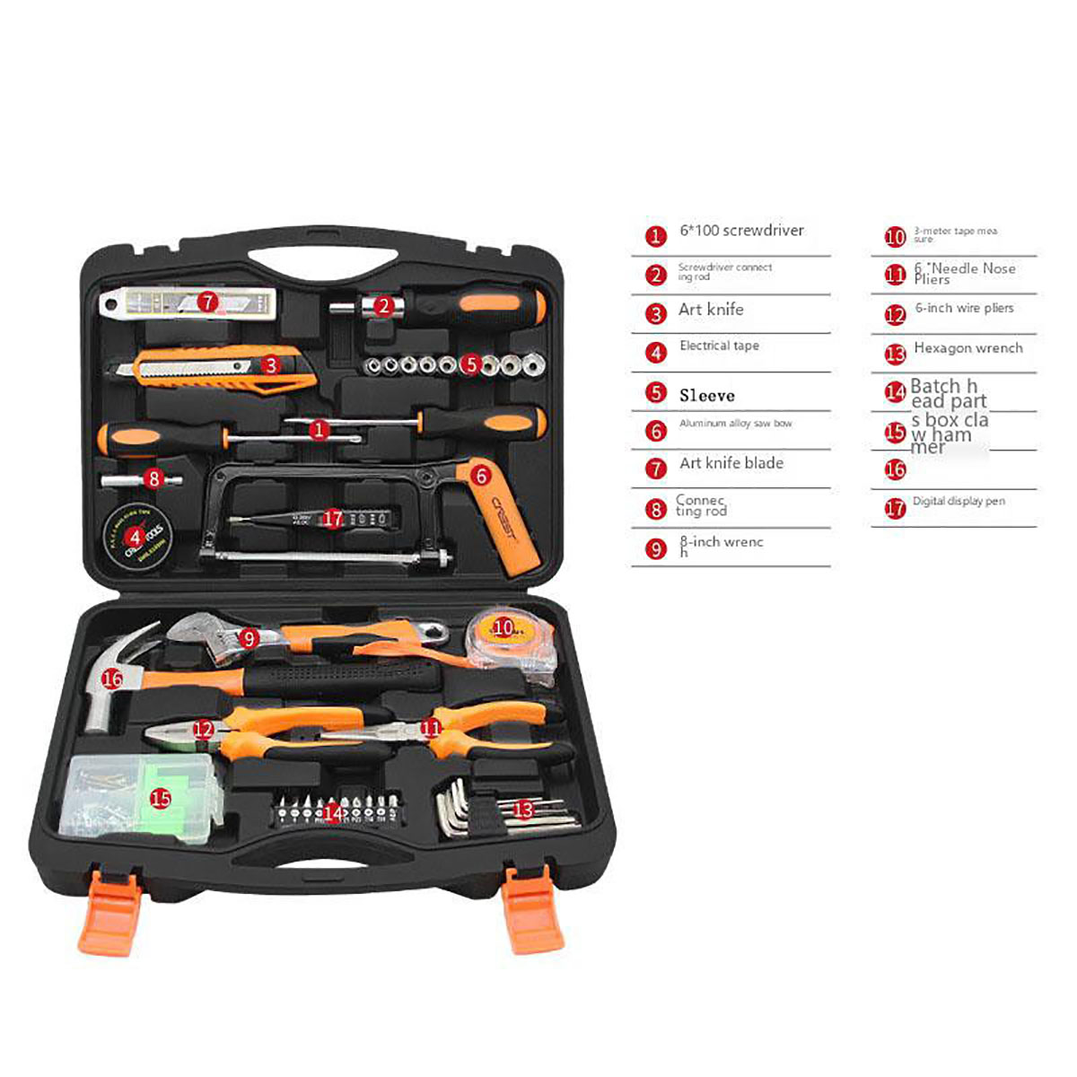 Household Hand Tool Kit Portab - Power Tools Catalogue ulasan dan harga